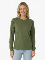 Premium Heather Long Sleeve Crew Neck Tee