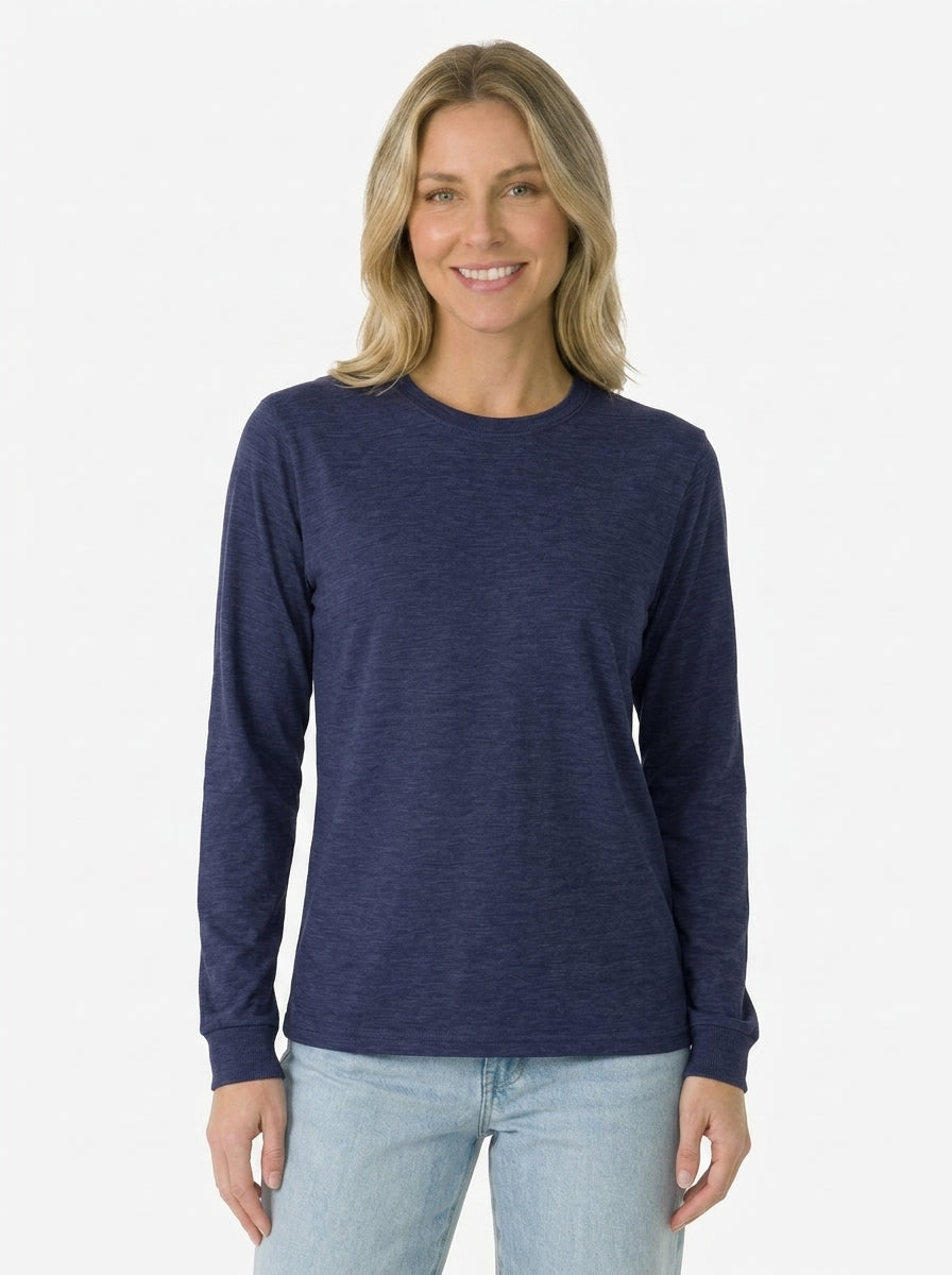 Premium Heather Long Sleeve Crew Neck Tee