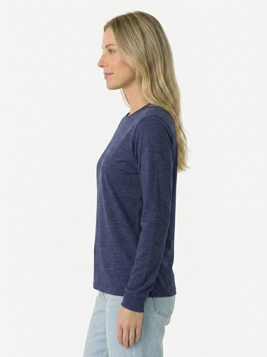Premium Heather Long Sleeve Crew Neck Tee