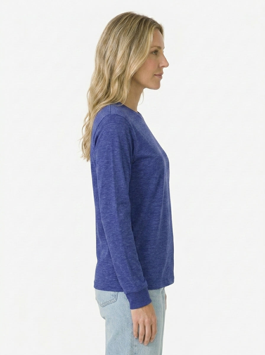 Premium Heather Long Sleeve Crew Neck Tee