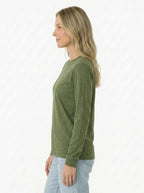 Premium Heather Long Sleeve Crew Neck Tee