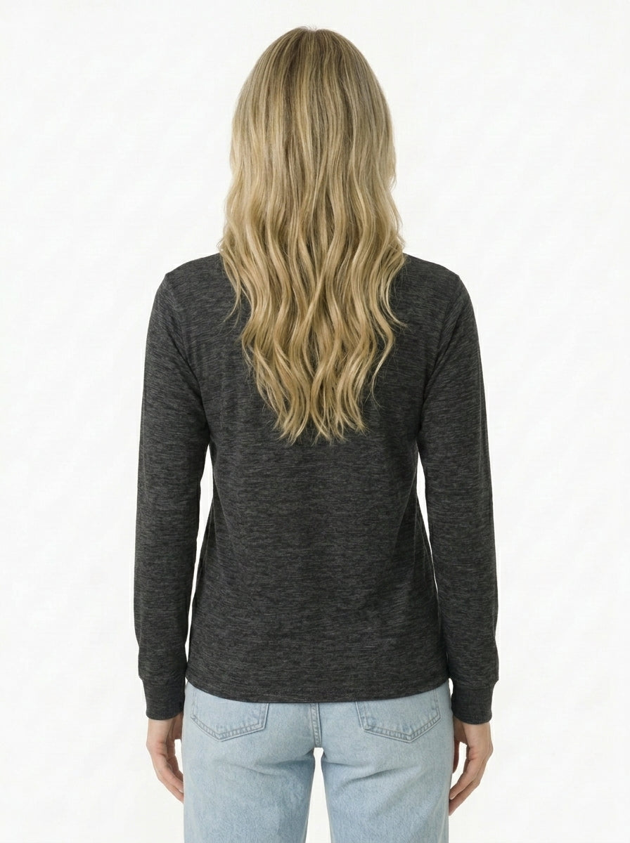 Premium Heather Long Sleeve Crew Neck Tee