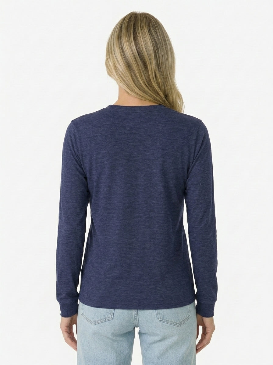 Premium Heather Long Sleeve Crew Neck Tee