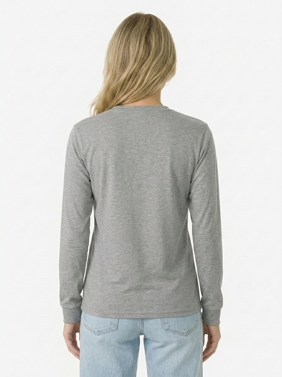 Premium Heather Long Sleeve Crew Neck Tee