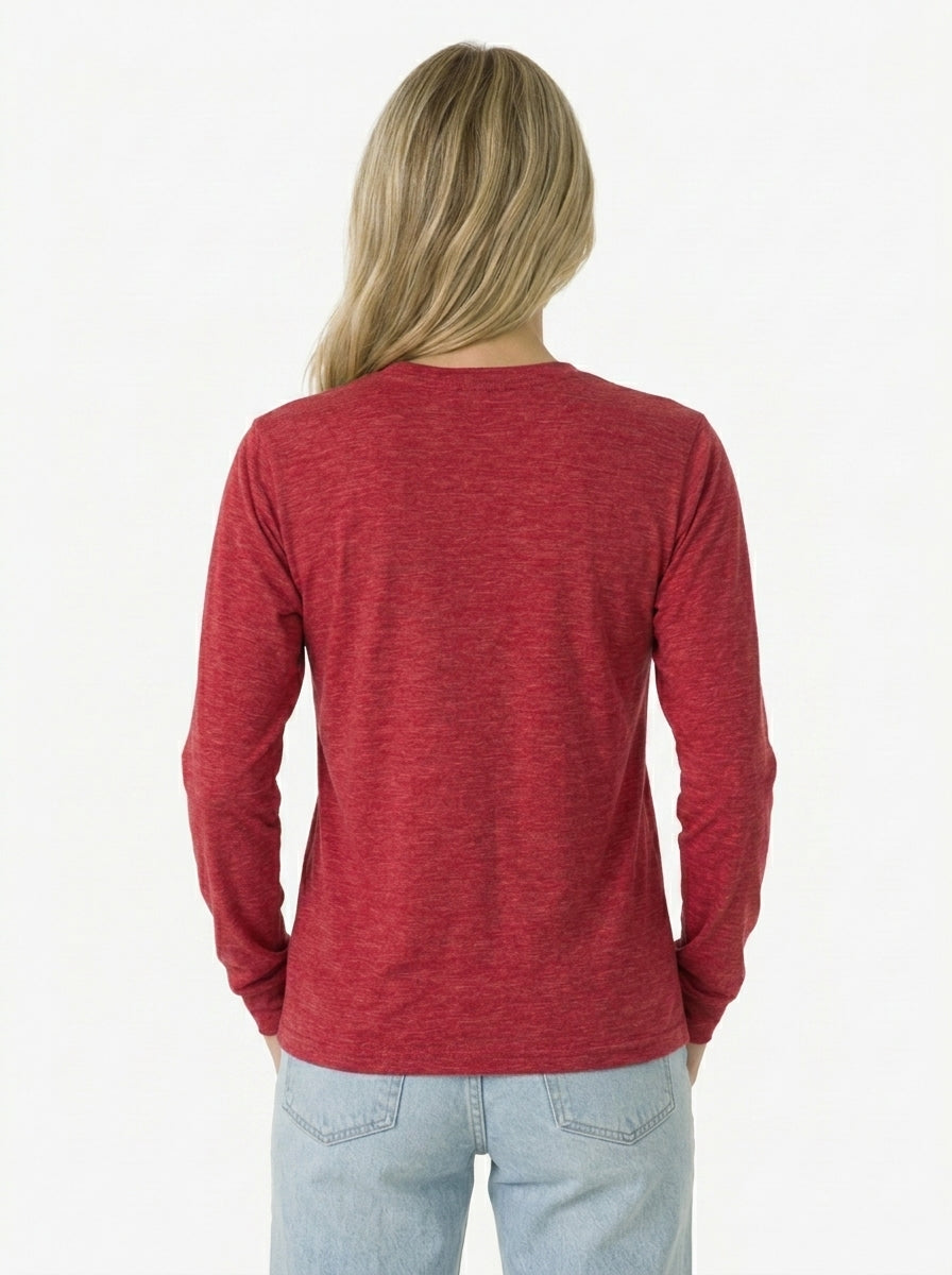 Premium Heather Long Sleeve Crew Neck Tee
