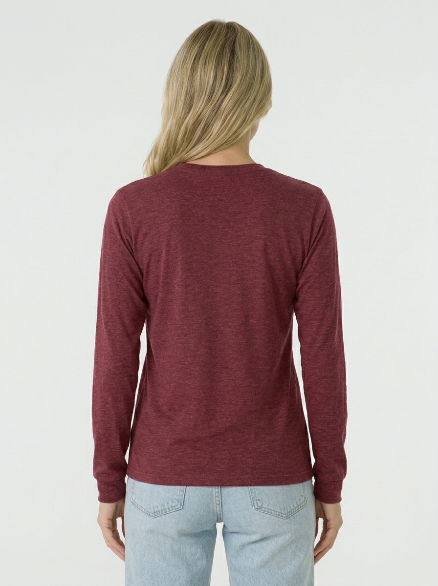 Premium Heather Long Sleeve Crew Neck Tee