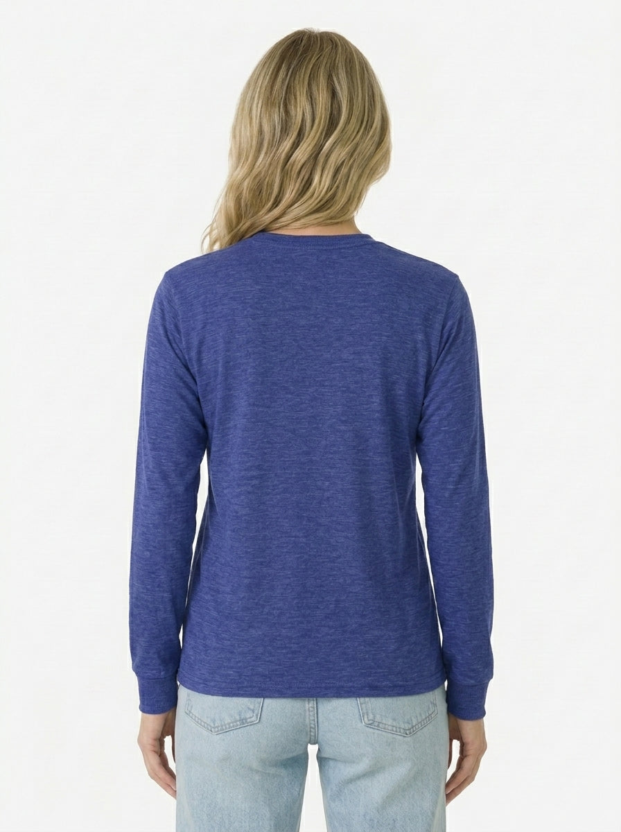 Premium Heather Long Sleeve Crew Neck Tee