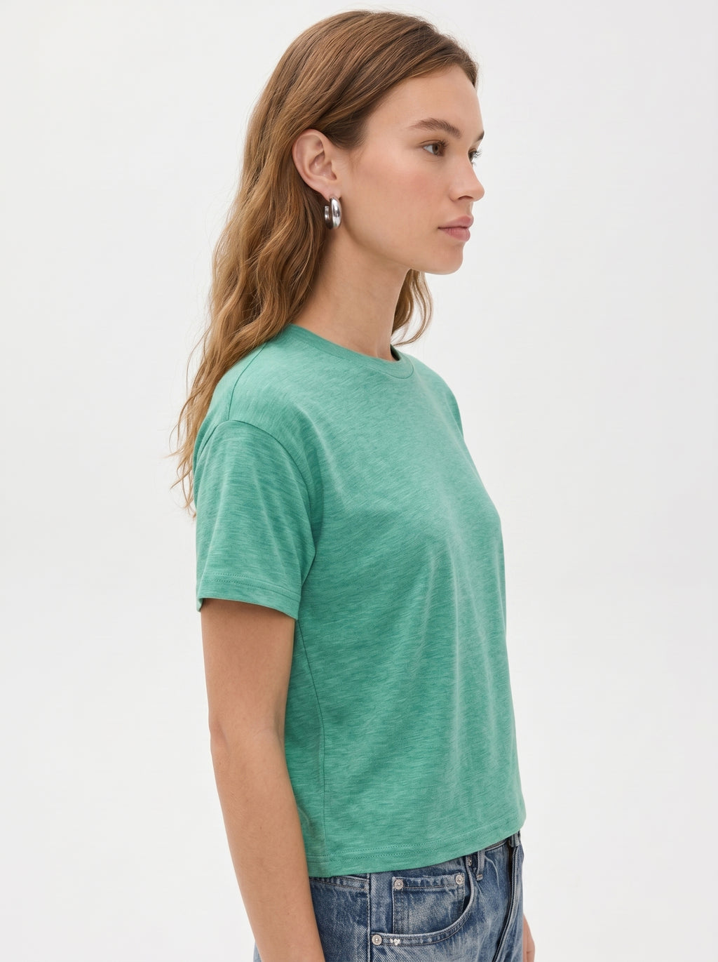 Premium Heather Short Sleeve Crew Neck Tee