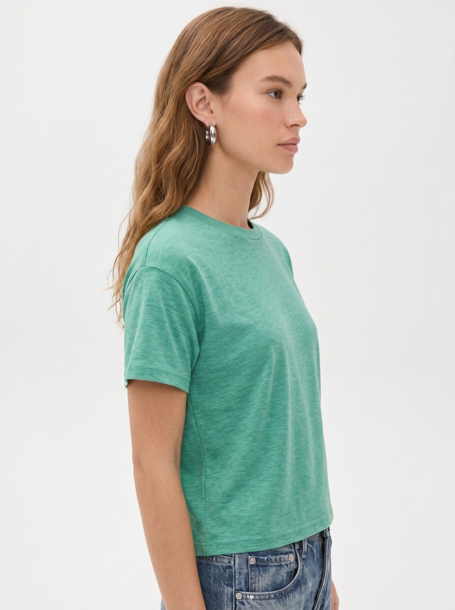 Premium Heather Short Sleeve Crew Neck Tee