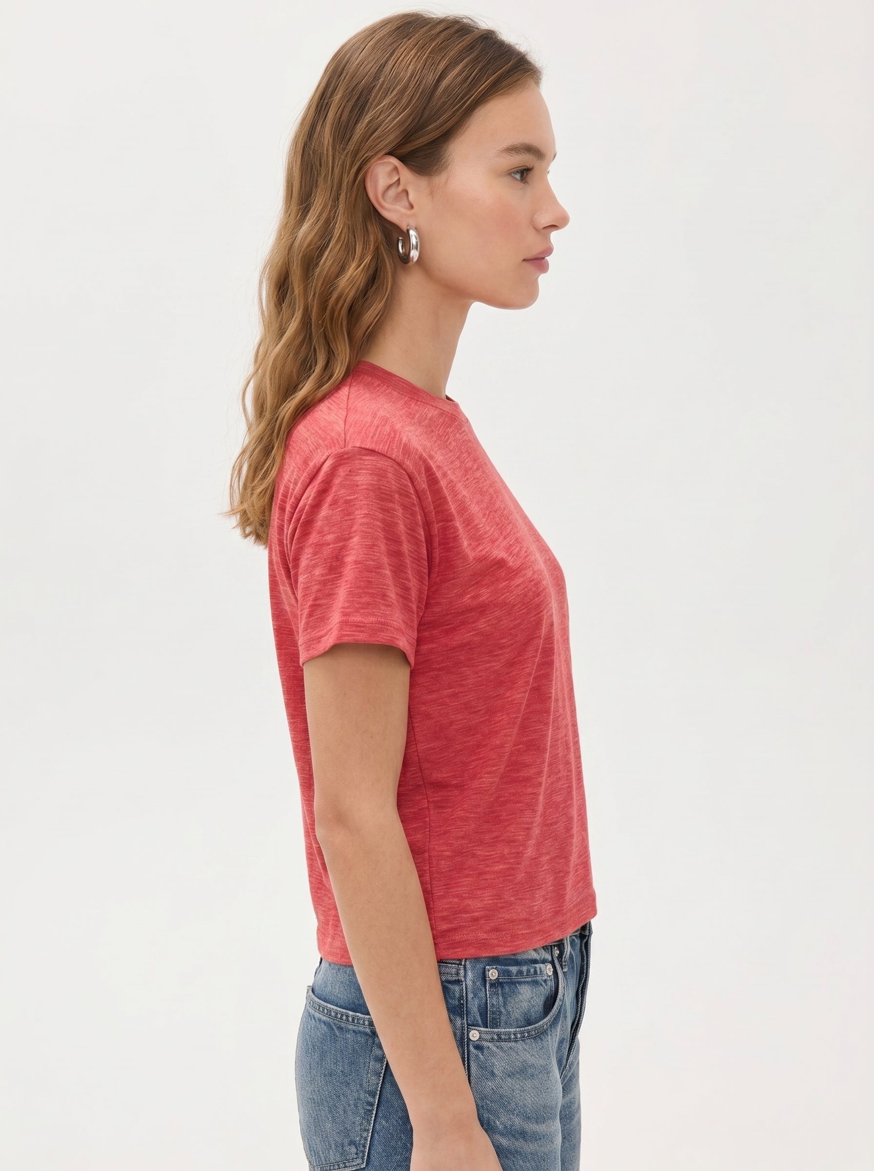 Premium Heather Short Sleeve Crew Neck Tee