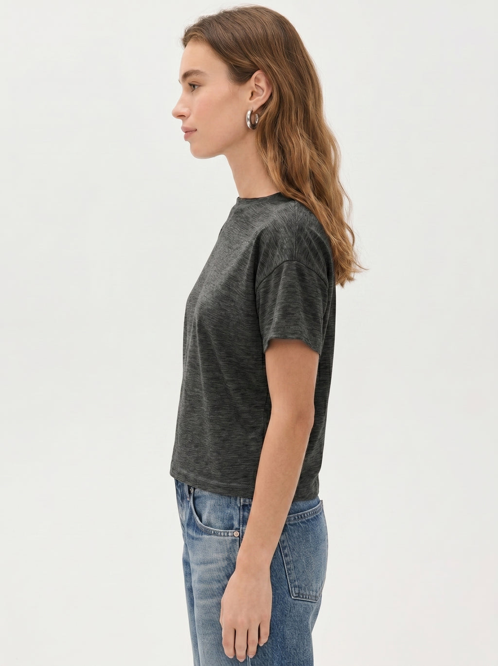 Premium Heather Short Sleeve Crew Neck Tee