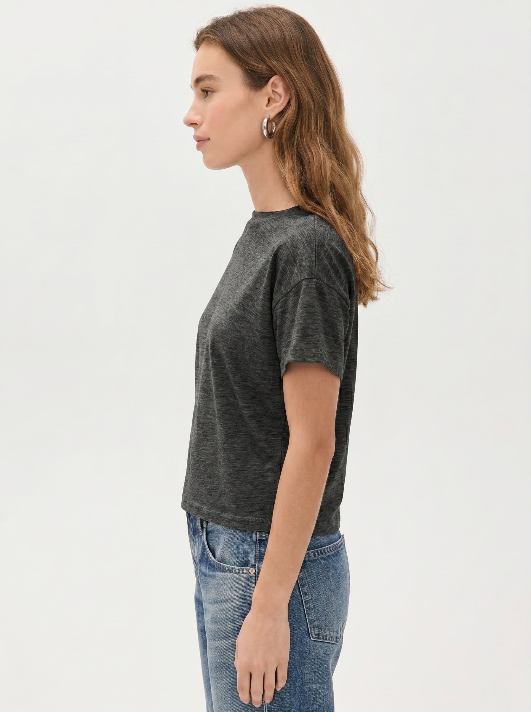 Premium Heather Short Sleeve Crew Neck Tee