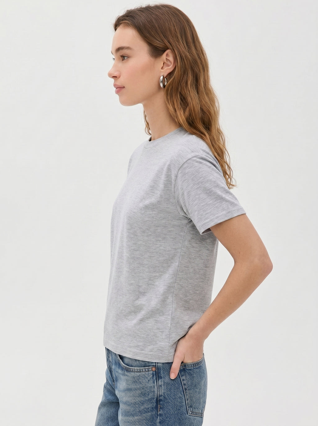 Premium Heather Short Sleeve Crew Neck Tee