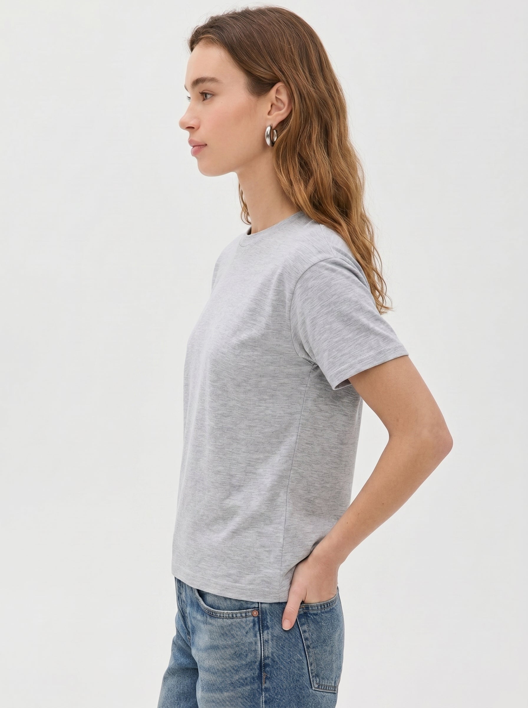 Premium Heather Short Sleeve Crew Neck Tee