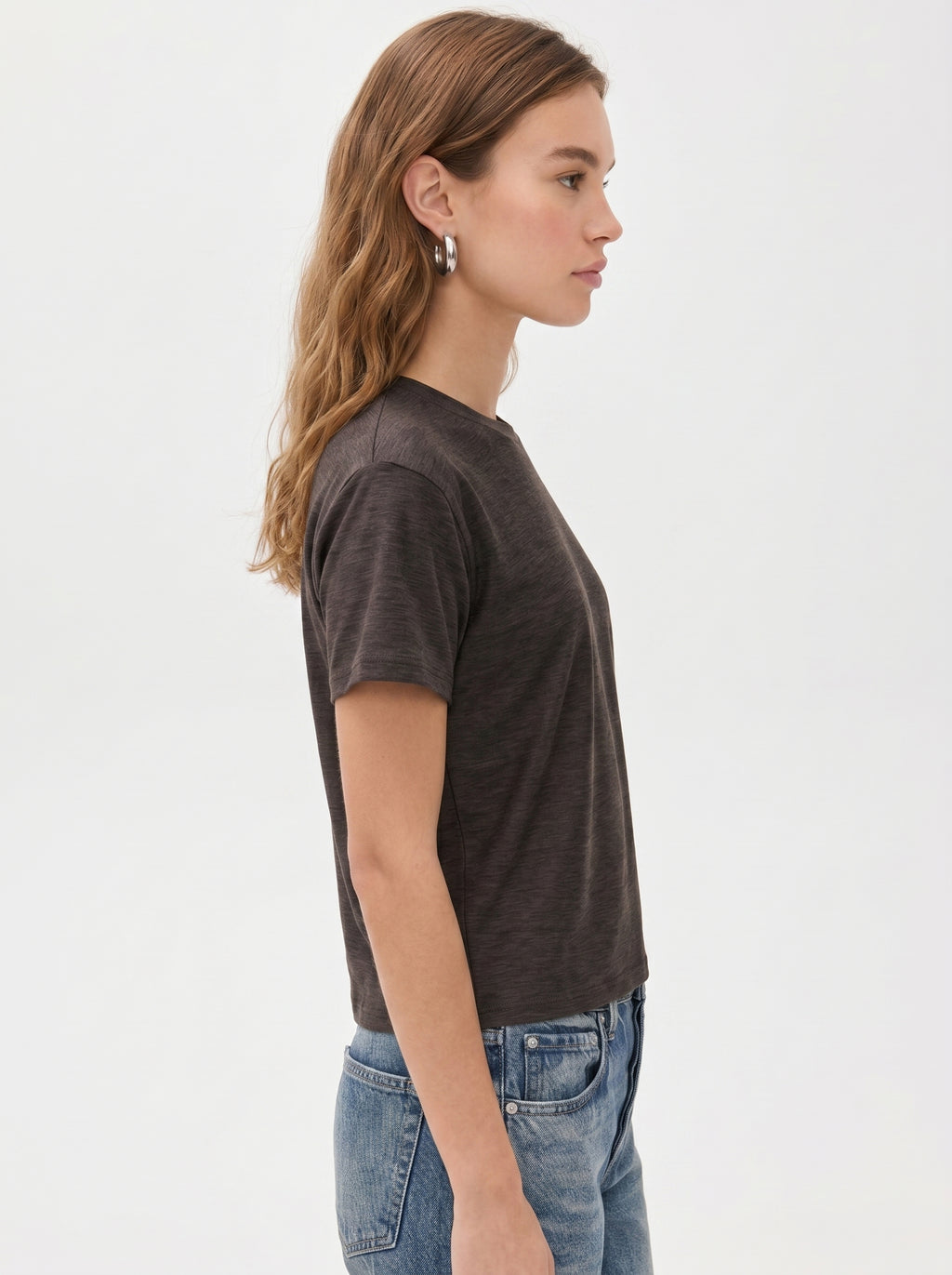 Premium Heather Short Sleeve Crew Neck Tee