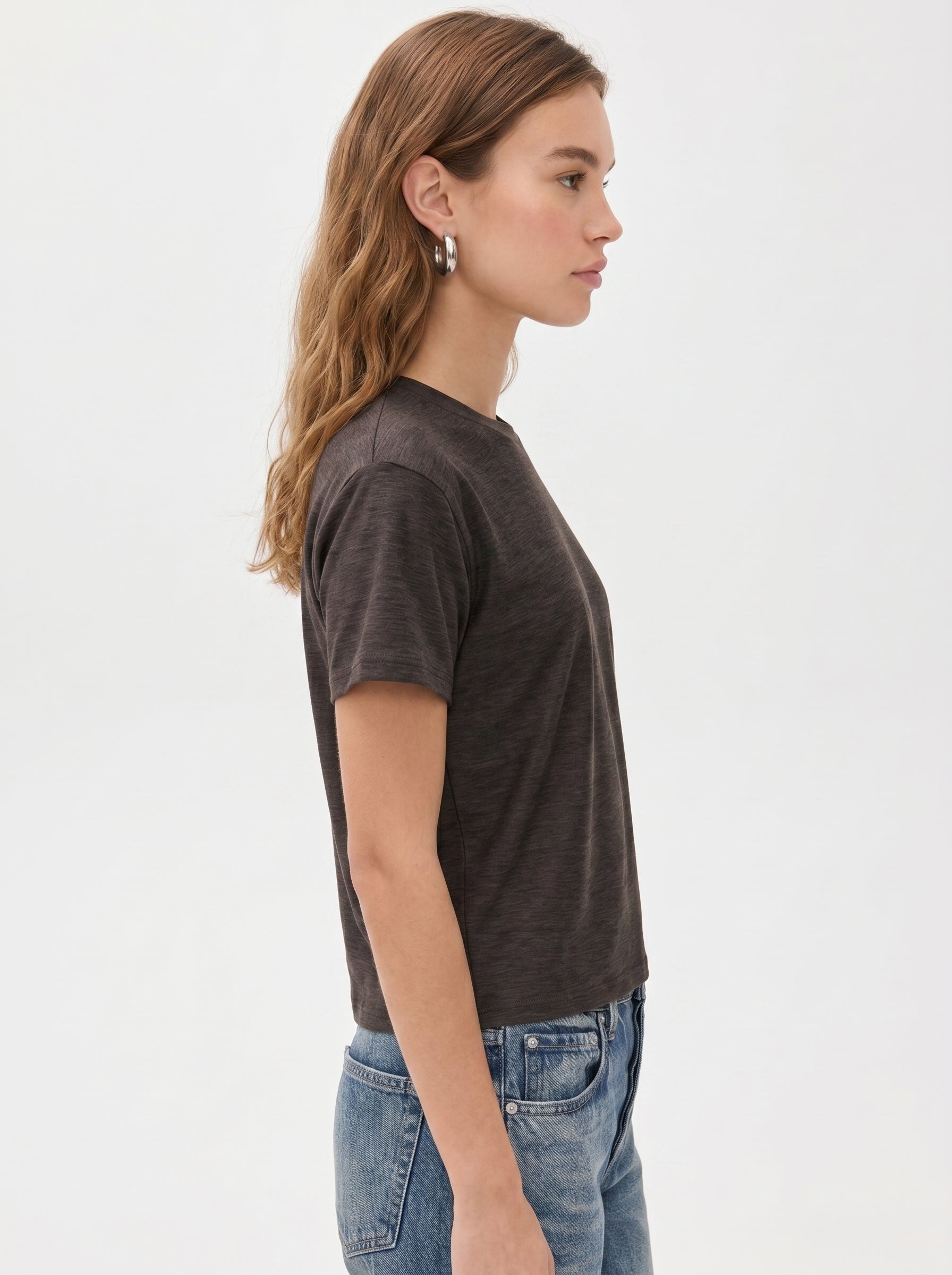 Premium Heather Short Sleeve Crew Neck Tee