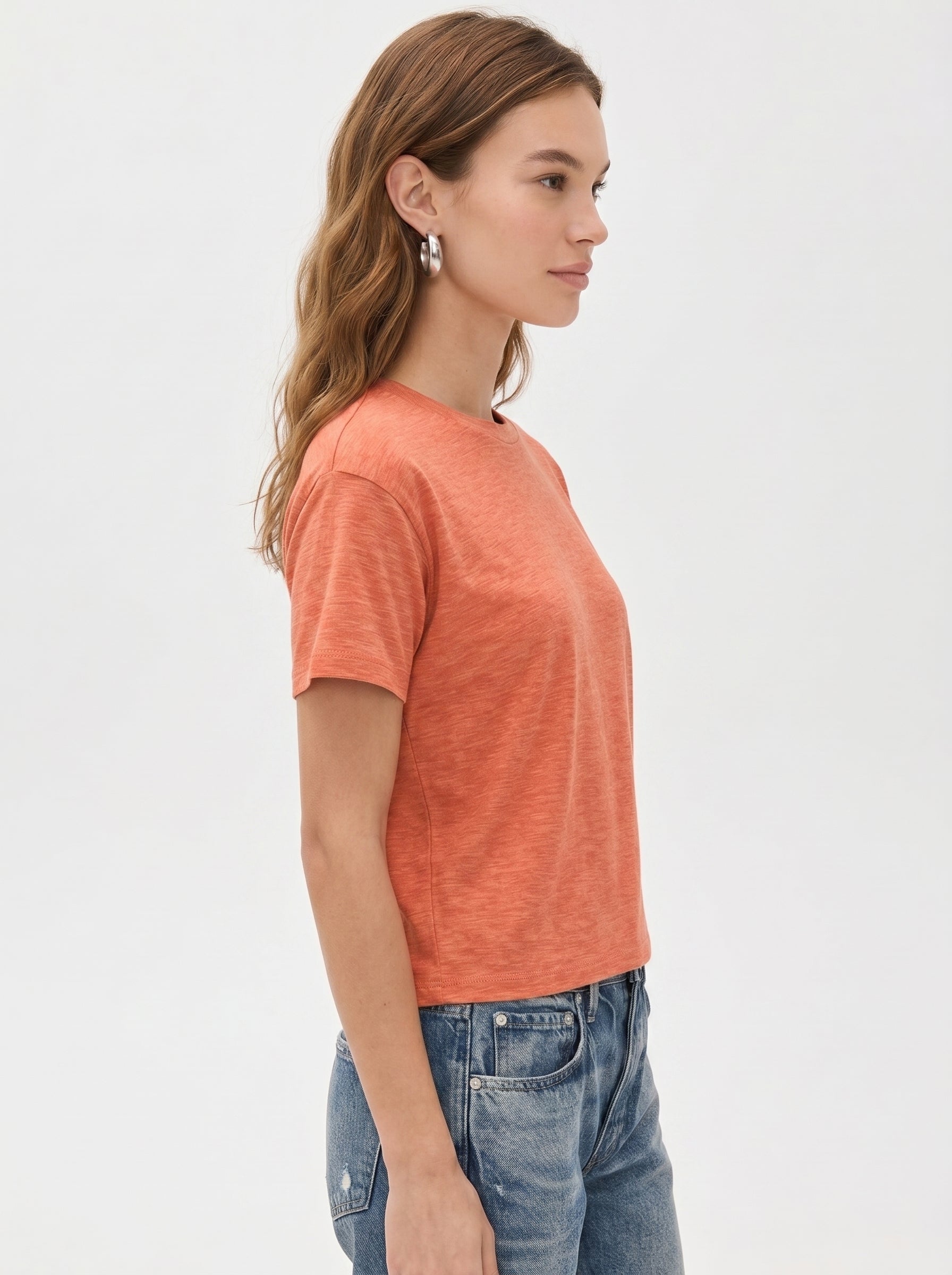 Premium Heather Short Sleeve Crew Neck Tee