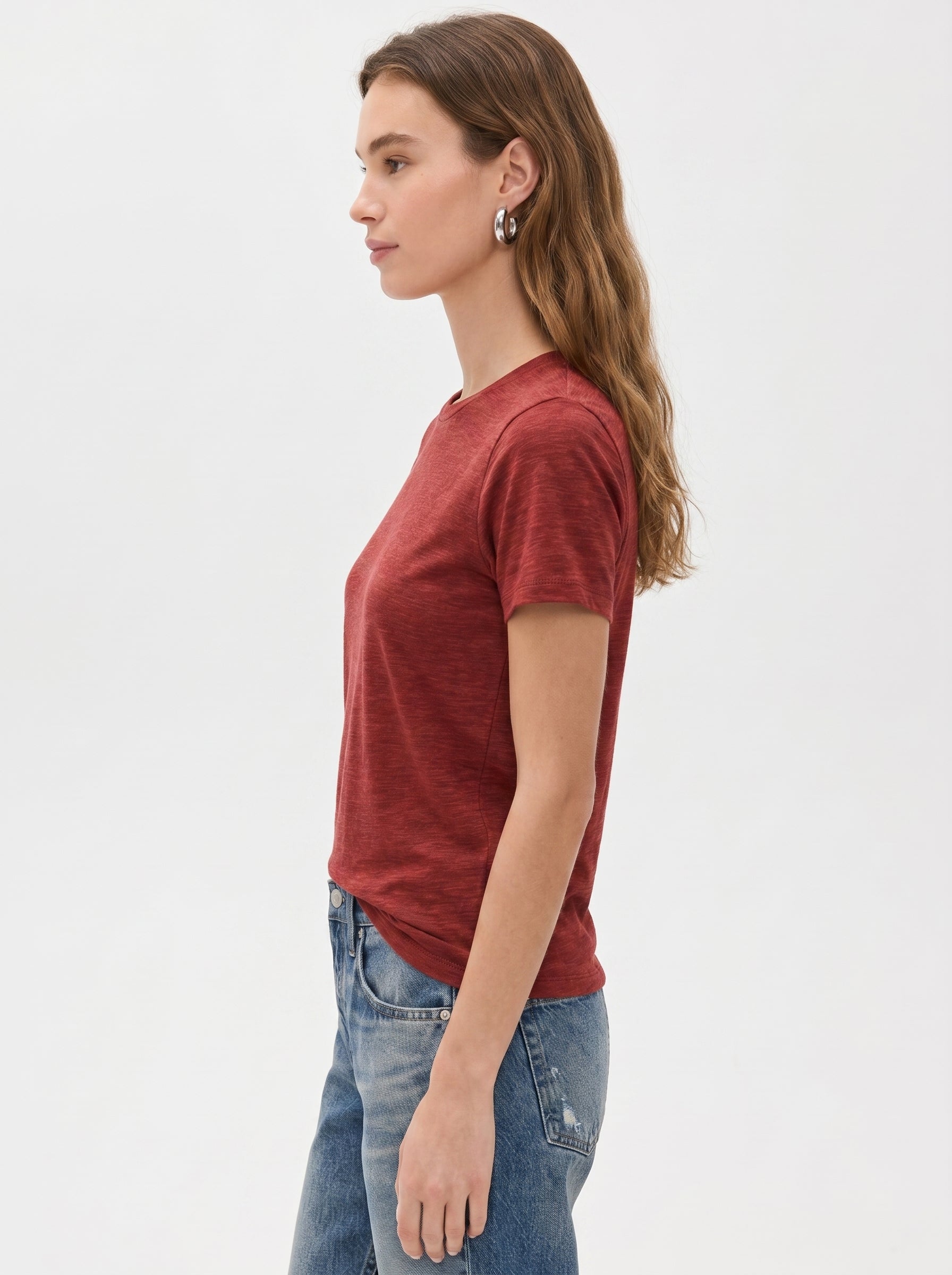 Premium Heather Short Sleeve Crew Neck Tee