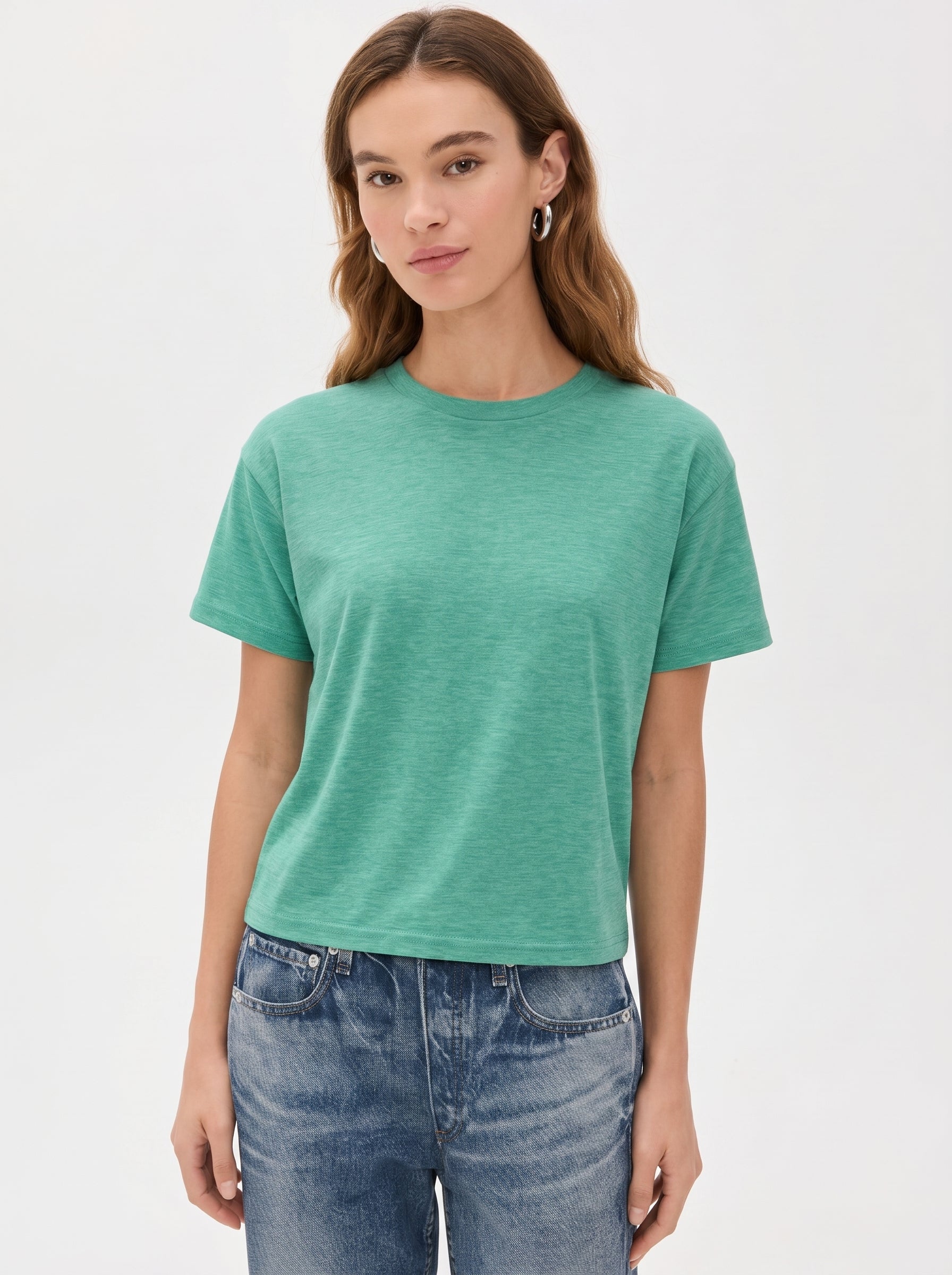 Premium Heather Short Sleeve Crew Neck Tee