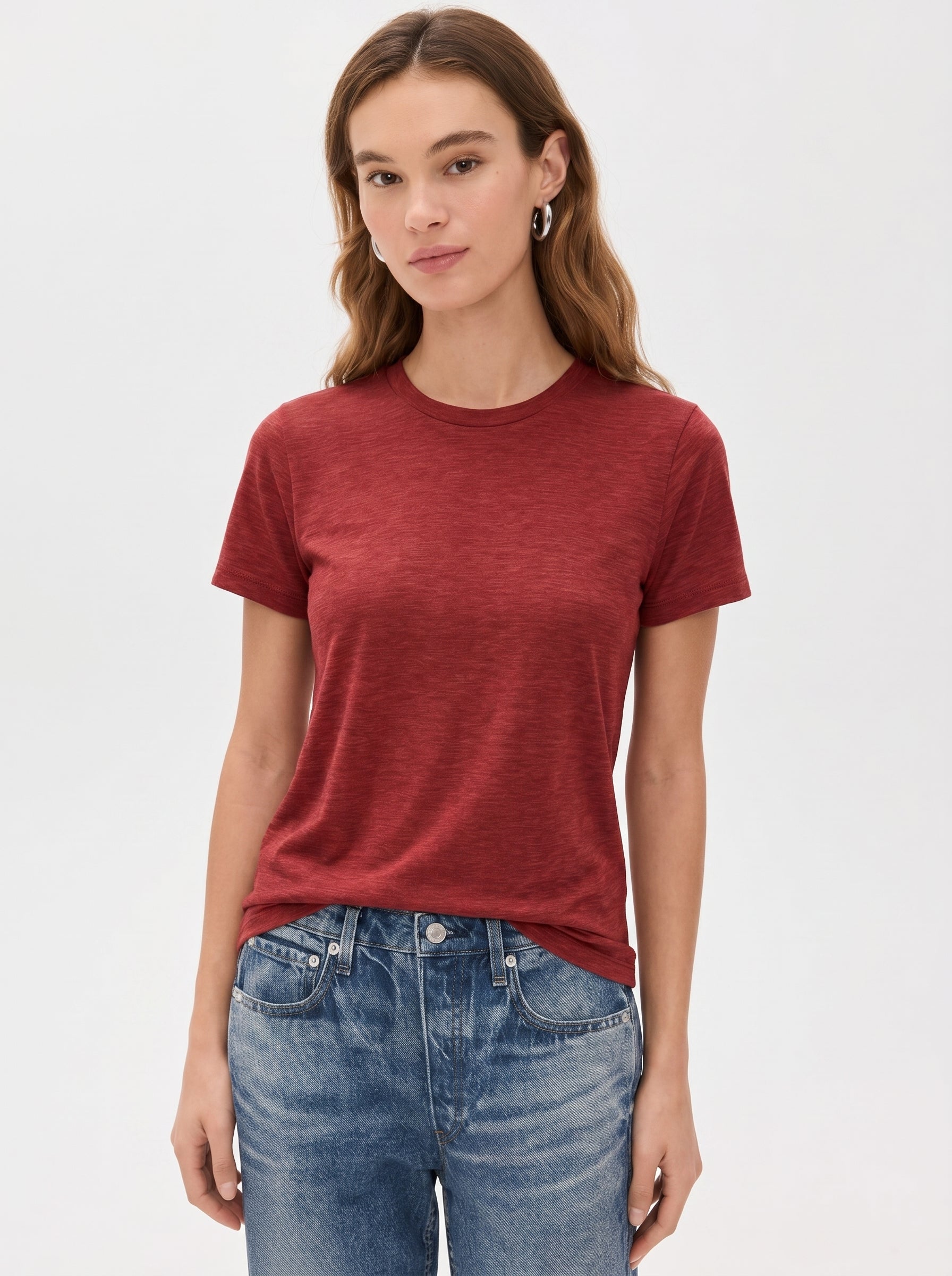 Premium Heather Short Sleeve Crew Neck Tee