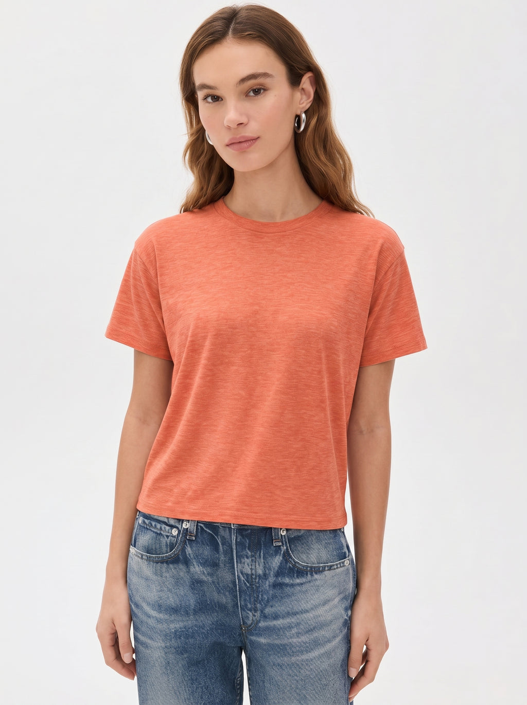 Premium Heather Short Sleeve Crew Neck Tee