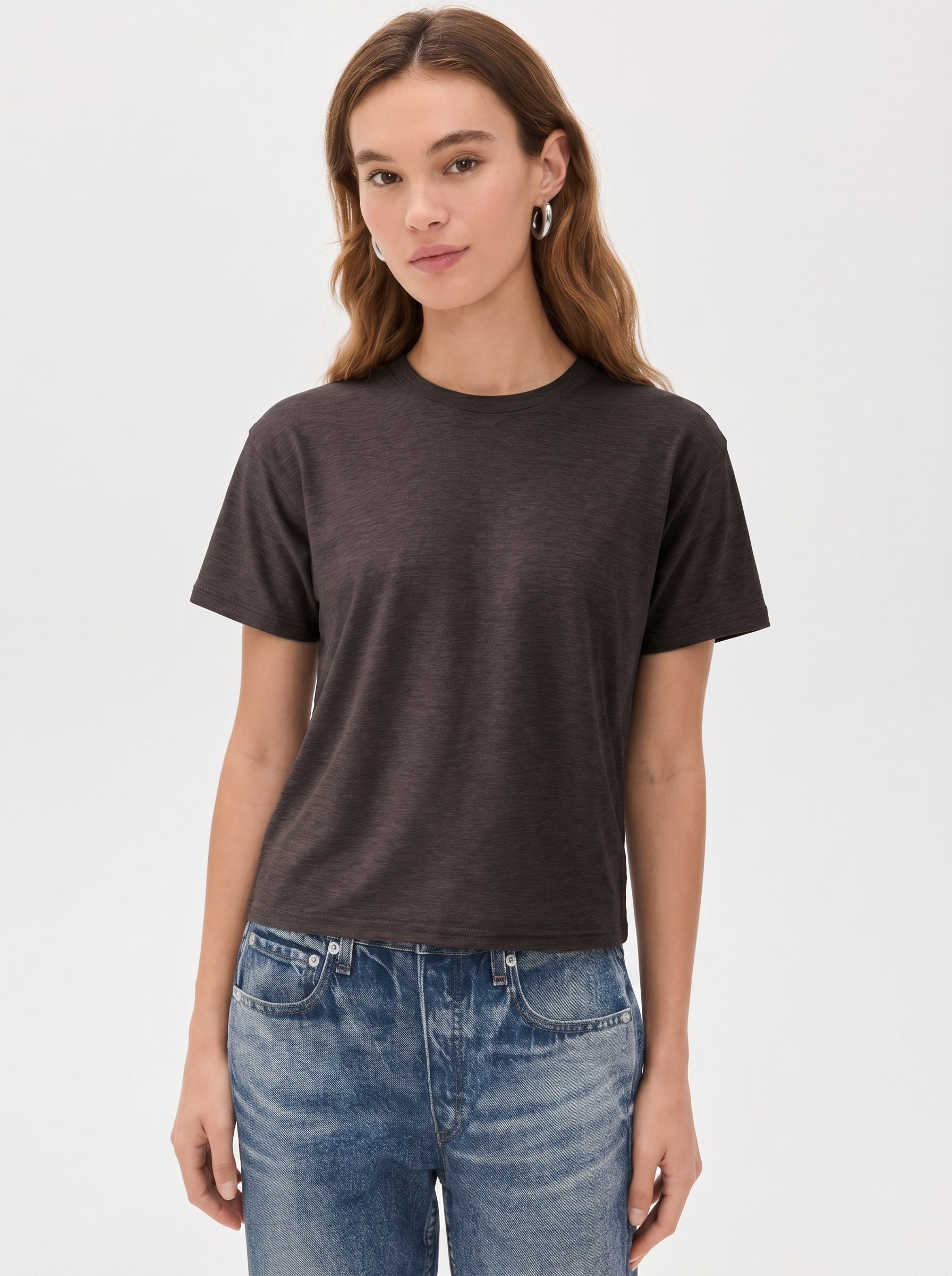 Premium Heather Short Sleeve Crew Neck Tee