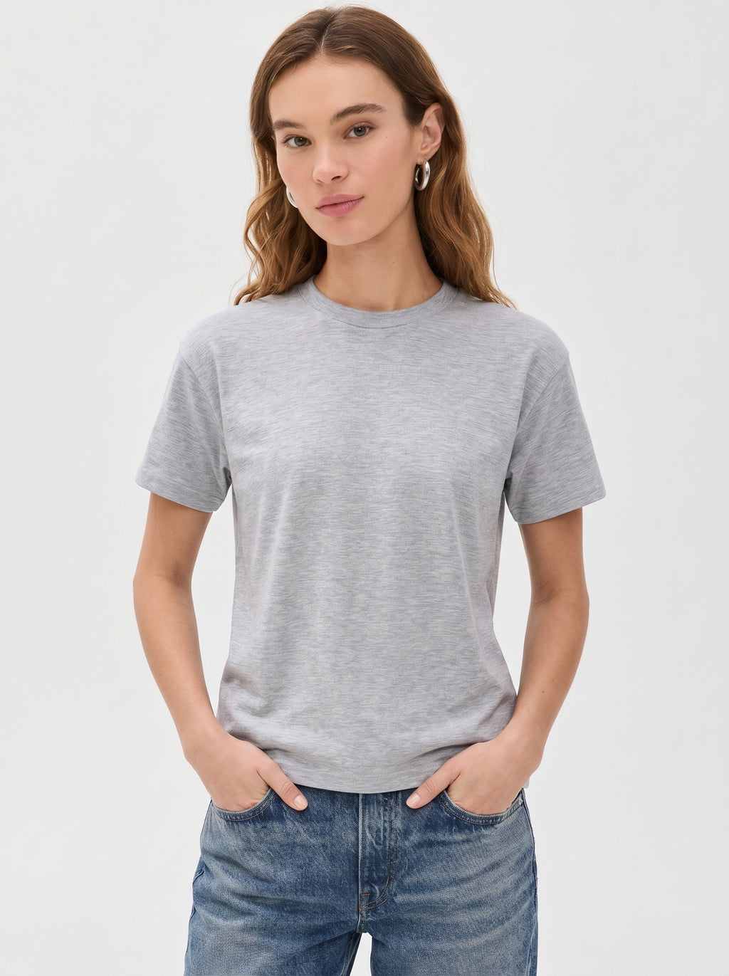 Premium Heather Short Sleeve Crew Neck Tee