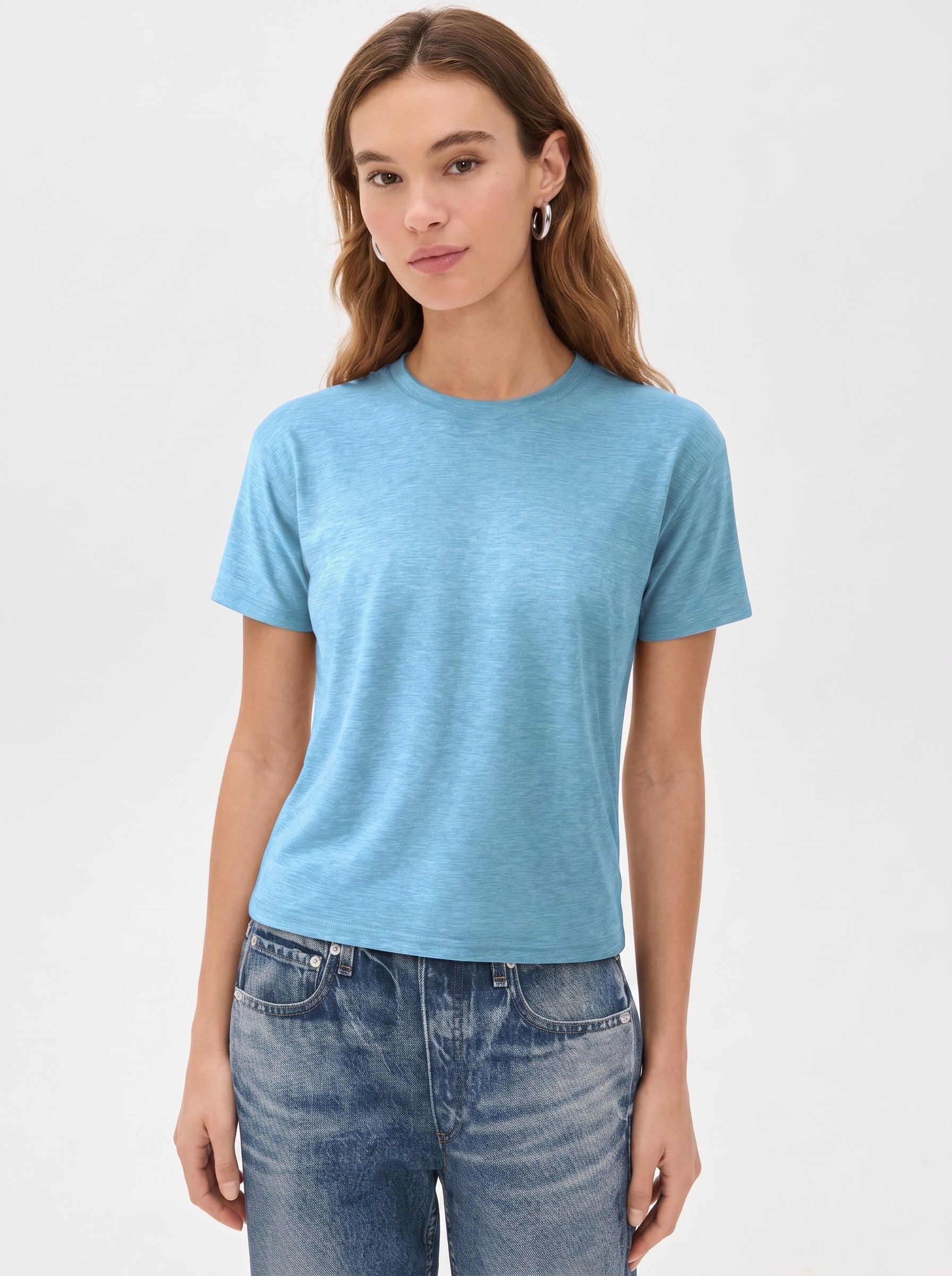 Premium Heather Short Sleeve Crew Neck Tee