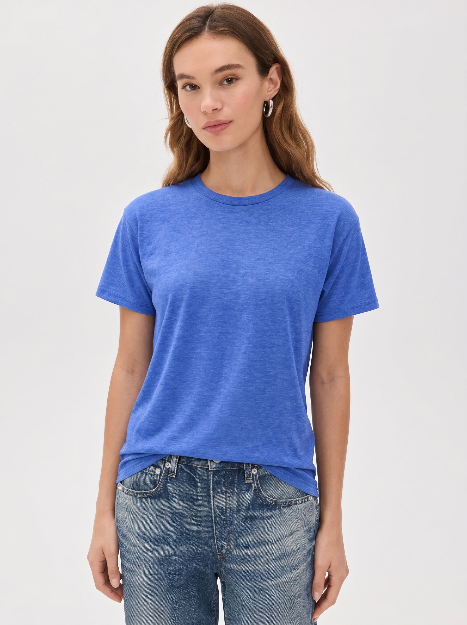 Premium Heather Short Sleeve Crew Neck Tee