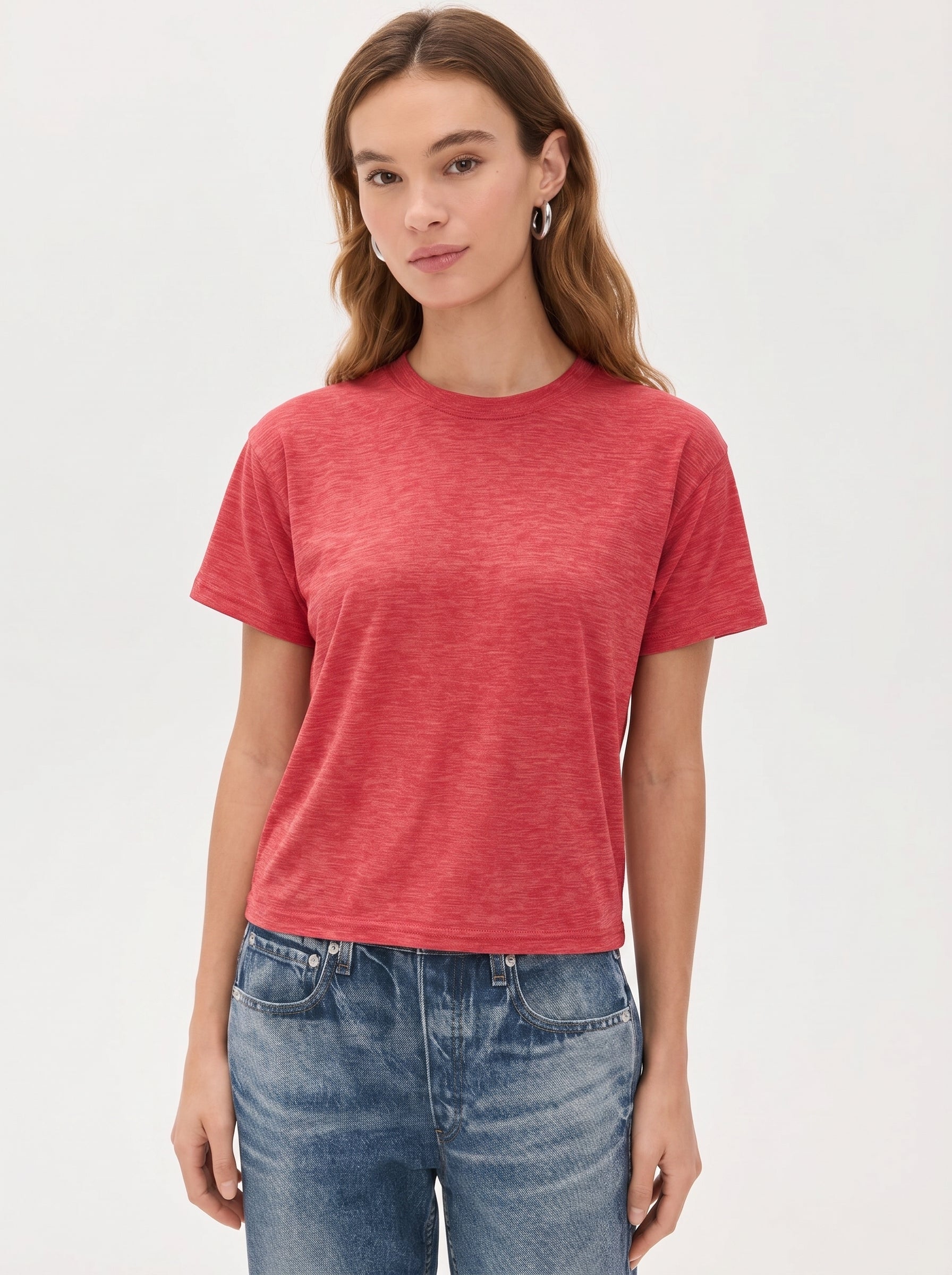 Premium Heather Short Sleeve Crew Neck Tee