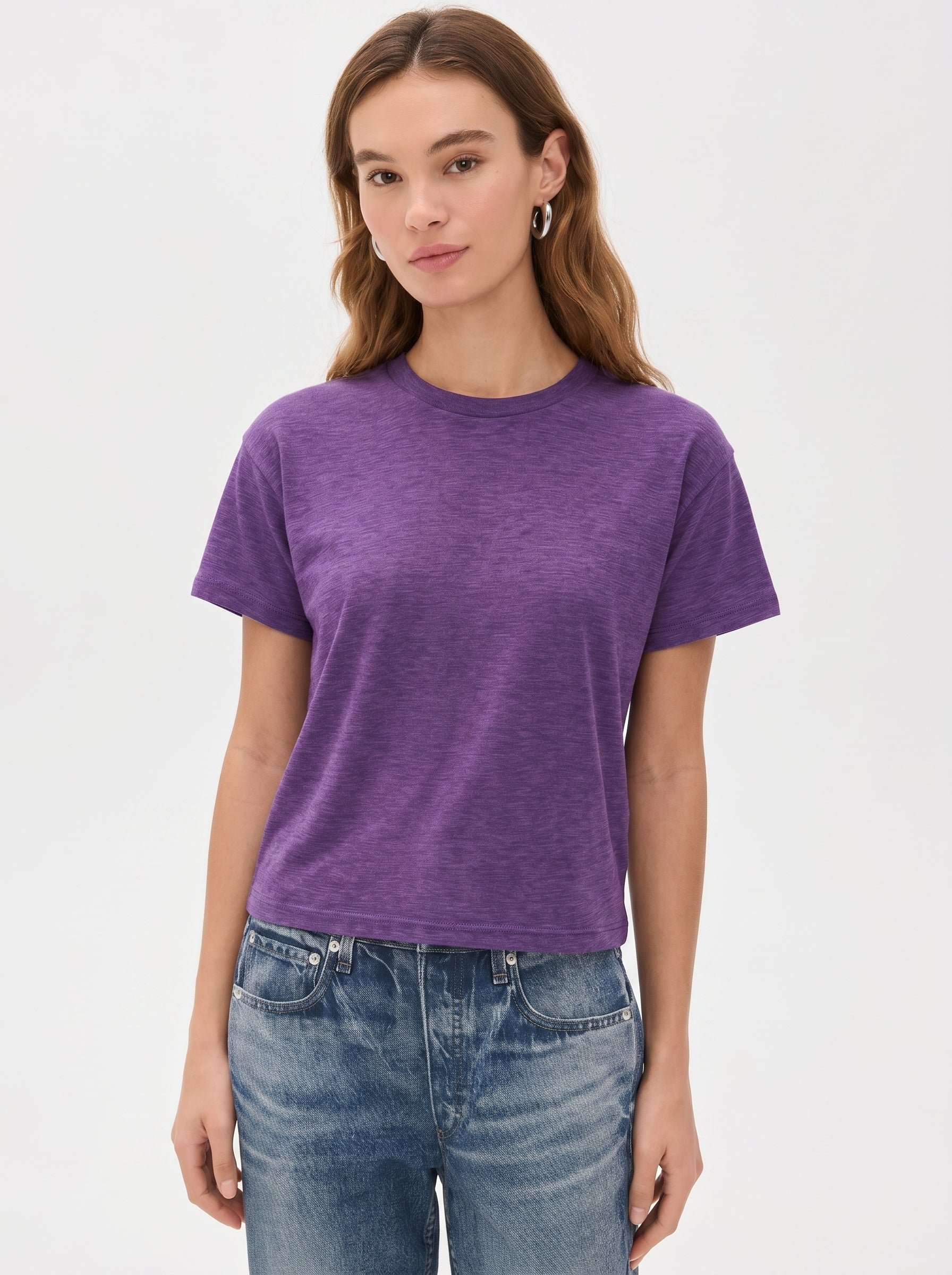 Premium Heather Short Sleeve Crew Neck Tee