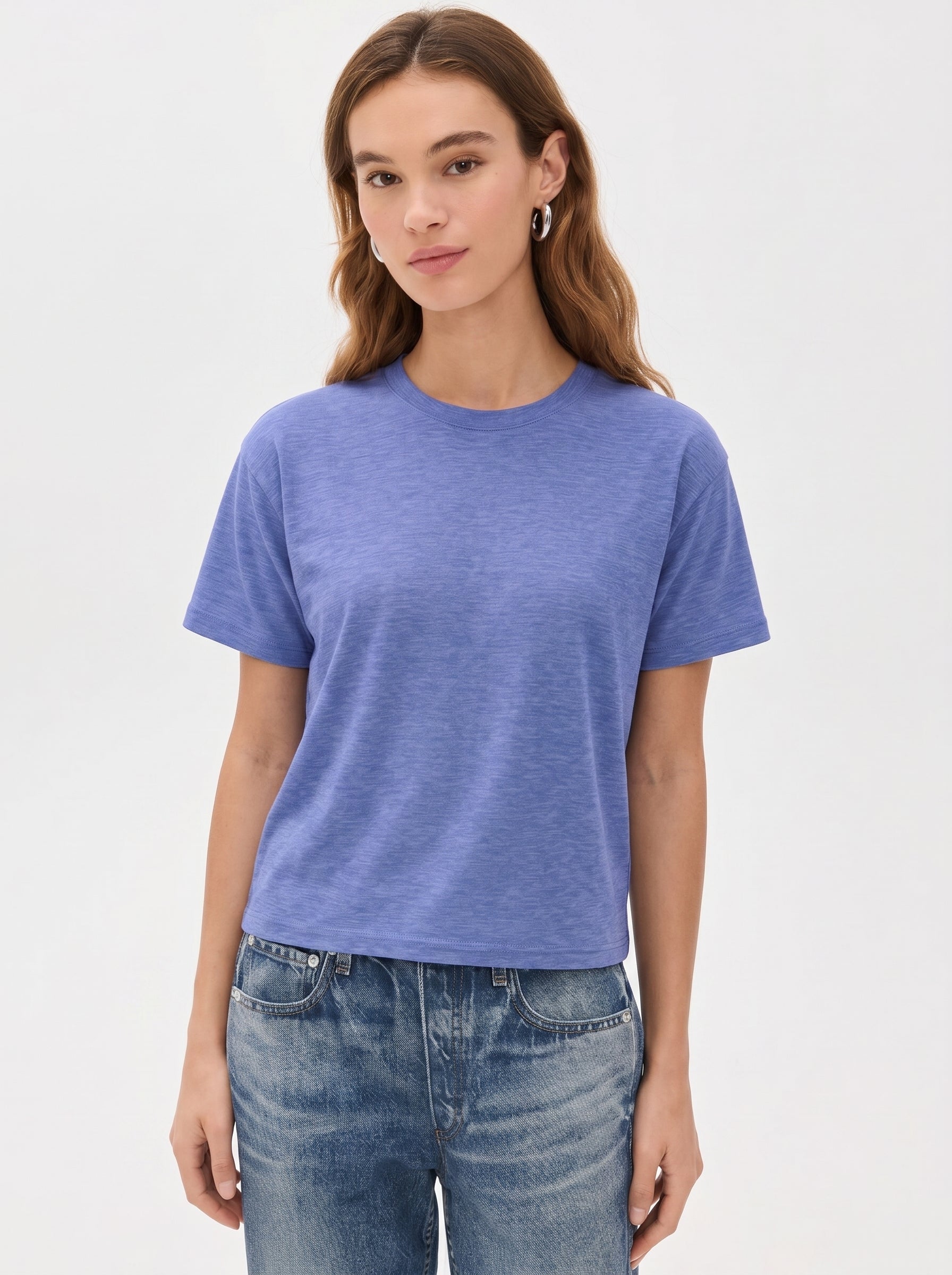 Premium Heather Short Sleeve Crew Neck Tee