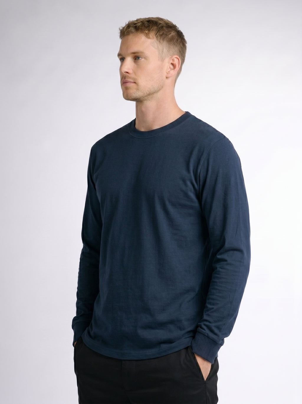 Premium Long Sleeve Crew Neck Tee