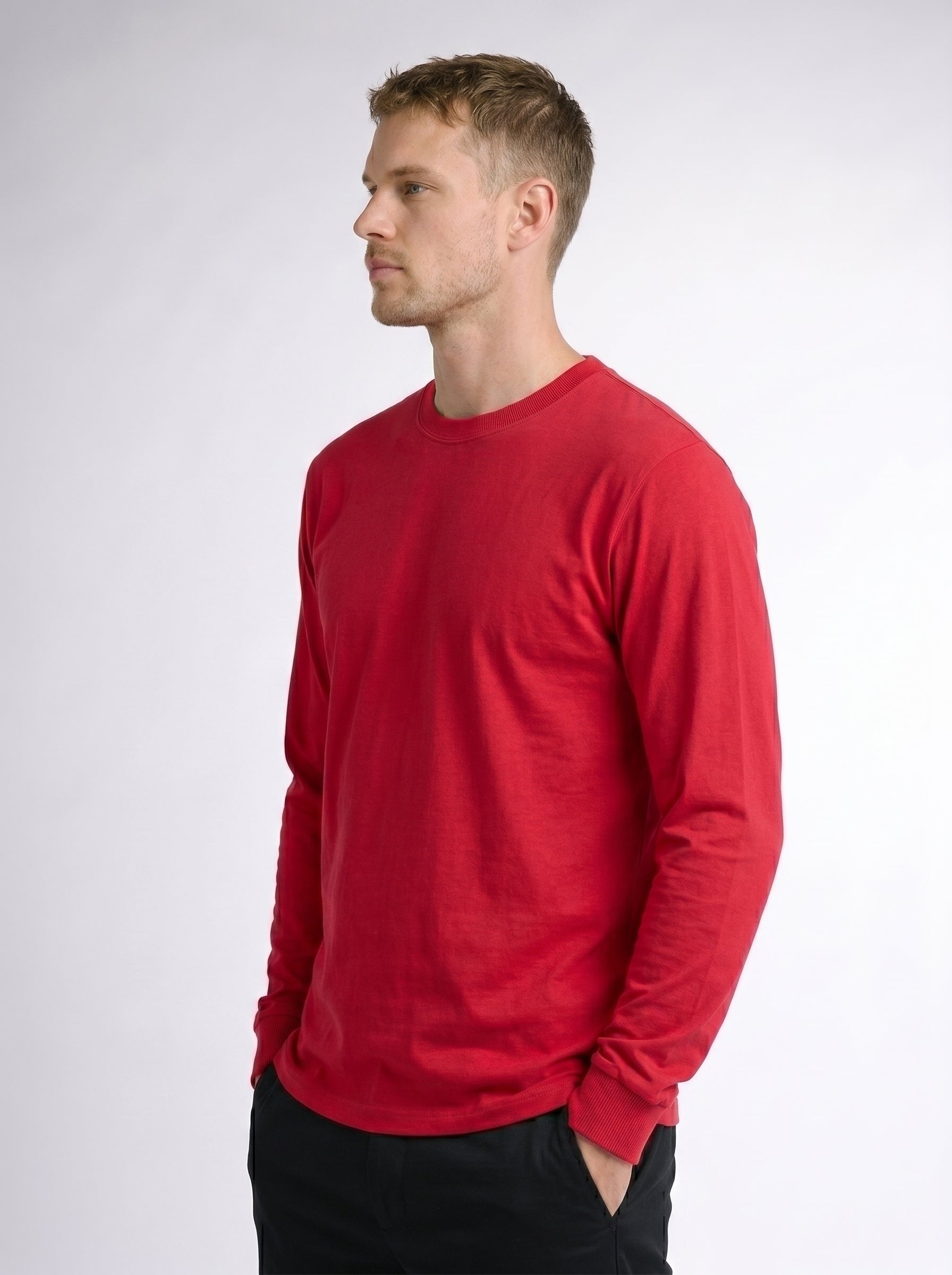 Premium Long Sleeve Crew Neck Tee